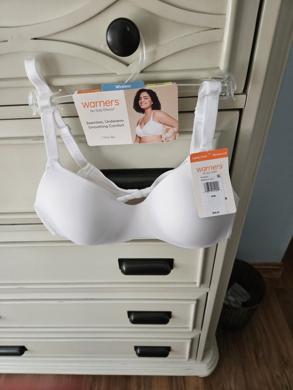 Warners No Side Effects White Bra-42B